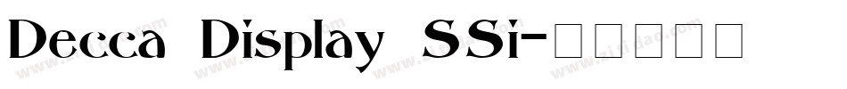 Decca Display SSi字体转换